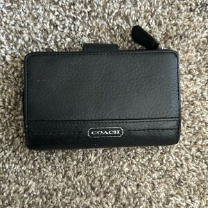 Coach Wallet Black Leather Small
